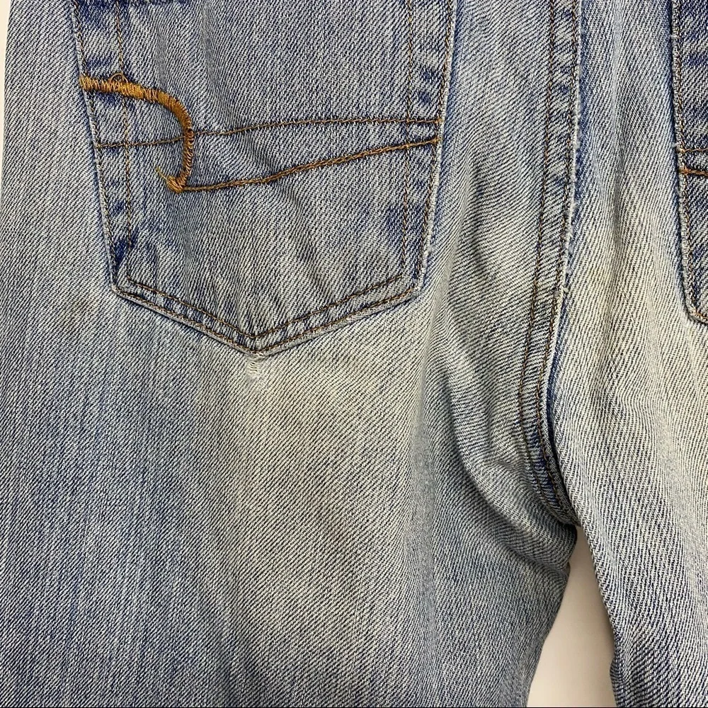 American Eagle Favorite Light Wash Raw Hem Jeans